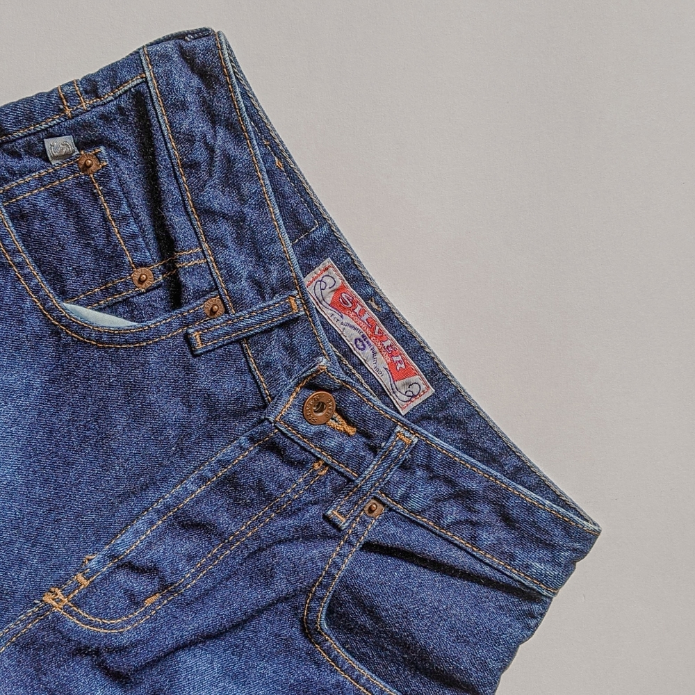 Silver High-Waisted Jeans
